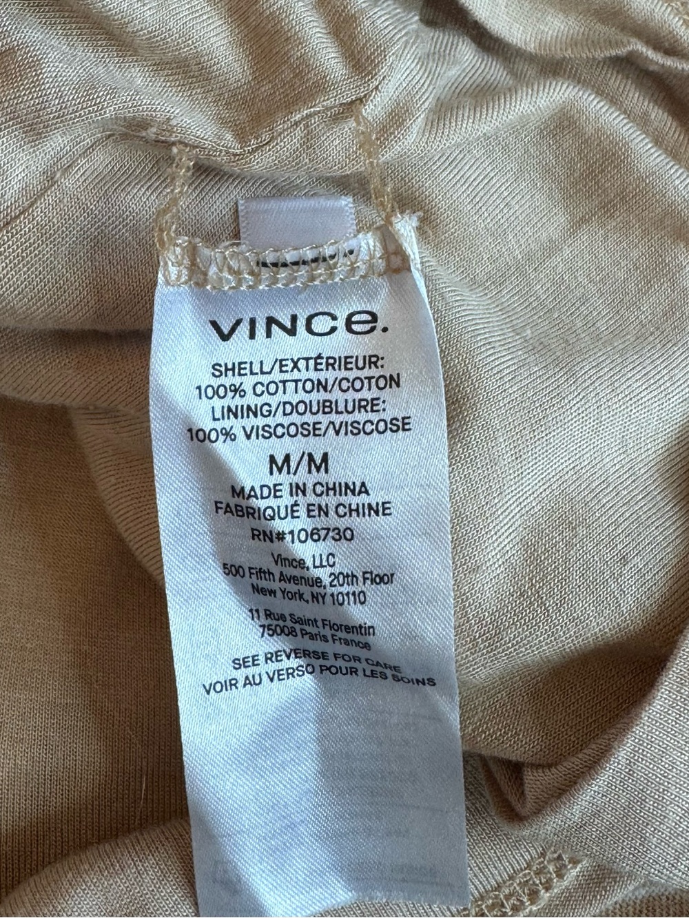 Vince 100% Cotton Lined Side-Tie Dress Striped Casual Minimalist Size Medium - Picture 5 of 6